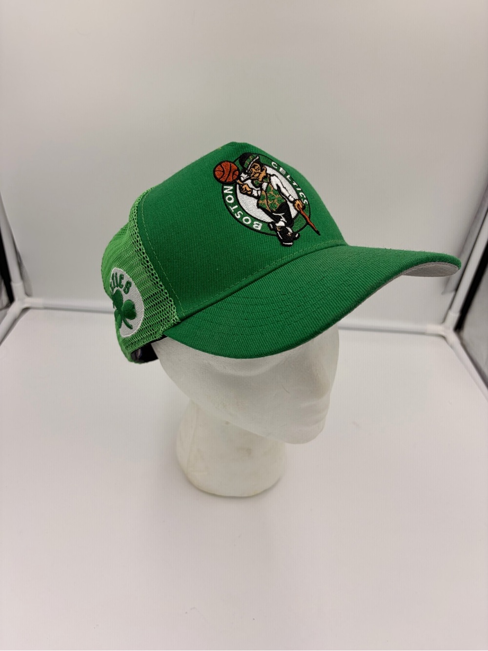 Vintage Boston Celtics Pro Standard Snapback Hat Cap Metal Logo NBA Green